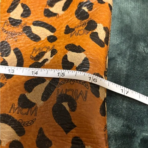 MCM Tan and Red Leopard Tote - Picture 8 of 12
